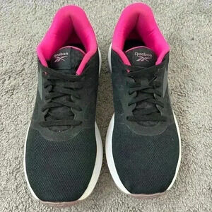 Reebok memory foam black and pink running sneakers size 7